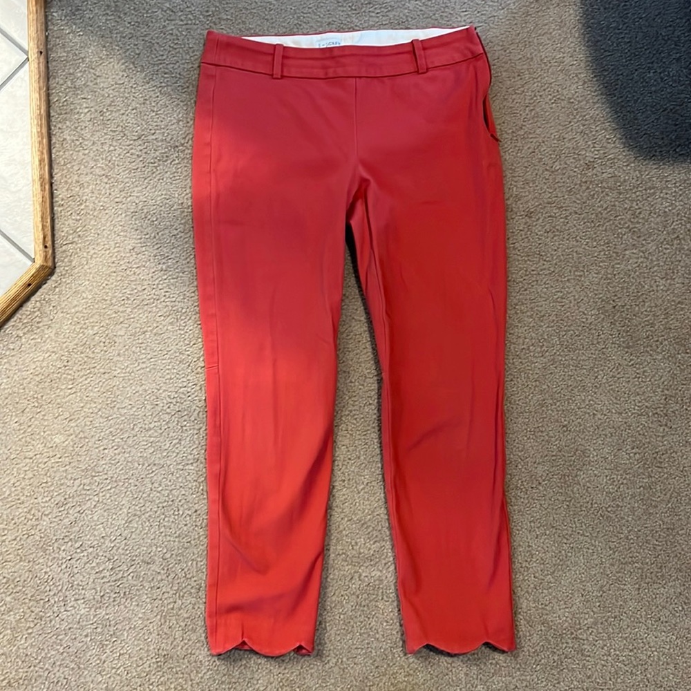 Jcrew factory scalloped hem pant